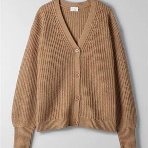 Aritzia Wilfred Storybook Cardigan Wilfred M Camel Tan